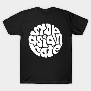 Stop Asian Hate ))(( Asian Lives Matter Black/White Design T-Shirt